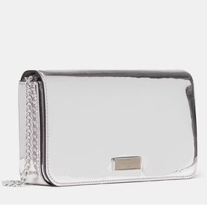 Kate Spade Metallic Silver Crossbody Bag Retails:$279